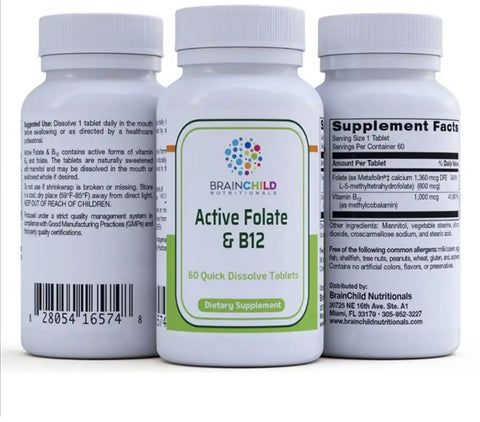 Active Folate and Methyl B12 60 dissolving tablets